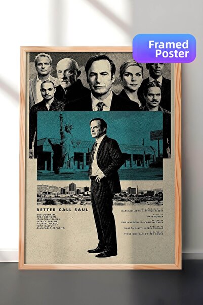 Postifull Αφίσα Better Call Saul με ξύλινο πλαίσιο, Πίνακας Κινηματογράφου κα...