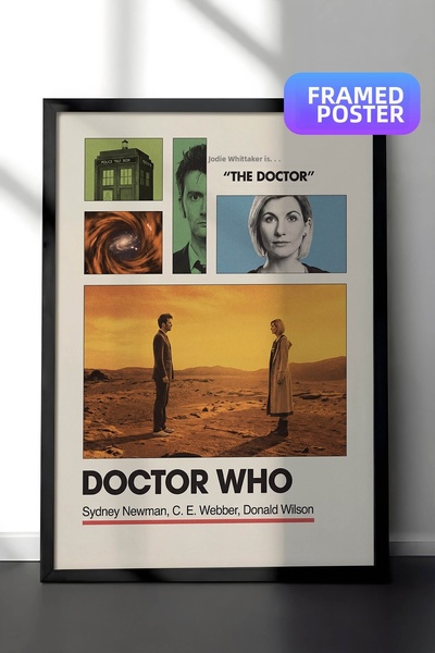 Postifull Αφίσα Doctor Who με μαύρο πλαίσιο, Πίνακας κινηματογράφου και τηλεο...