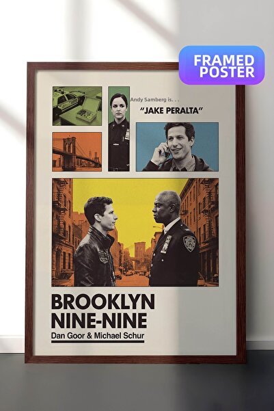 Postifull Αφίσα με καφέ πλαίσιο Brooklyn Nine-Nine, Πίνακας κινηματογράφου κα...