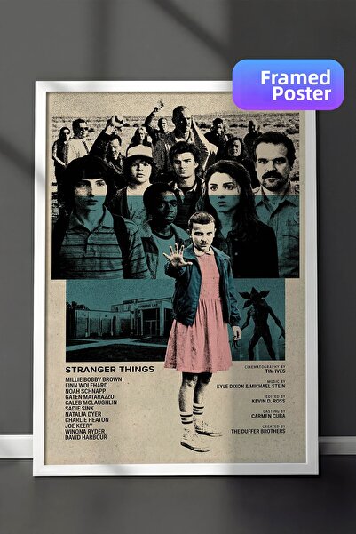 Postifull Αφίσα Stranger Things με λευκό πλαίσιο, Πίνακας κινηματογράφου και ...