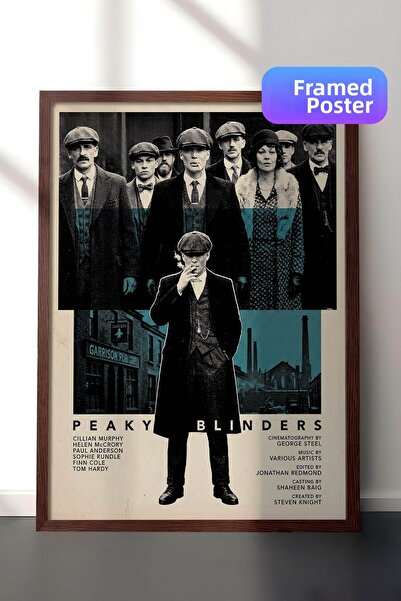 Postifull Αφίσα Peaky Blinders με καφέ πλαίσιο, Πίνακας κινηματογράφου και τη...