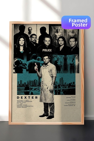Postifull Αφίσα με ξύλινο πλαίσιο Dexter, Πίνακας Κινηματογράφου και Τηλεοπτι...