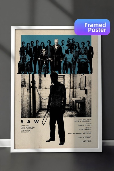 Postifull Αφίσα με λευκό πλαίσιο Saw, Πίνακας Κινηματογράφου και Τηλεοπτικής ...