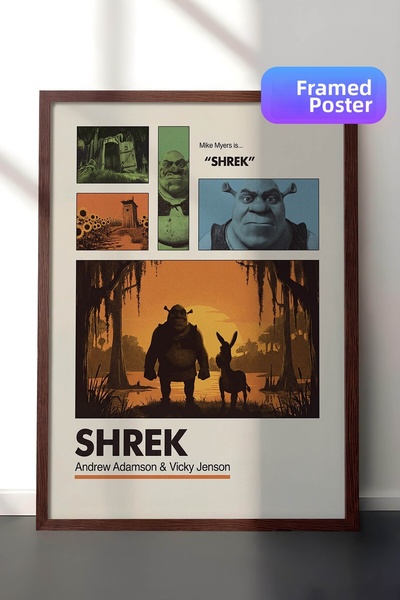 Postifull Αφίσα με κορνίζα Shrek Brown, Πίνακας Κινηματογράφου και Τηλεοπτική...