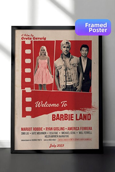 Postifull Αφίσα Barbie με μαύρο πλαίσιο, Πίνακας κινηματογράφου και τηλεοπτικ...