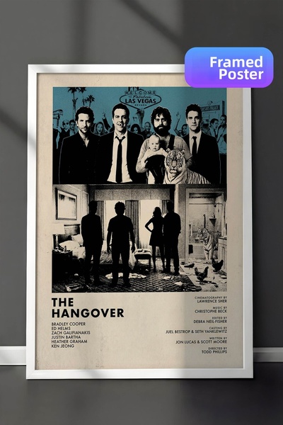 Postifull Αφίσα The Hangover με λευκό πλαίσιο, Πίνακας Κινηματογράφου και Τηλ...