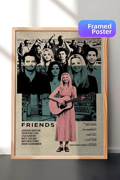 Postifull Φιλαράκια Ξύλινη Αφίσα με Κορνίζα, Πίνακας Κινηματογράφου και Τηλεο...