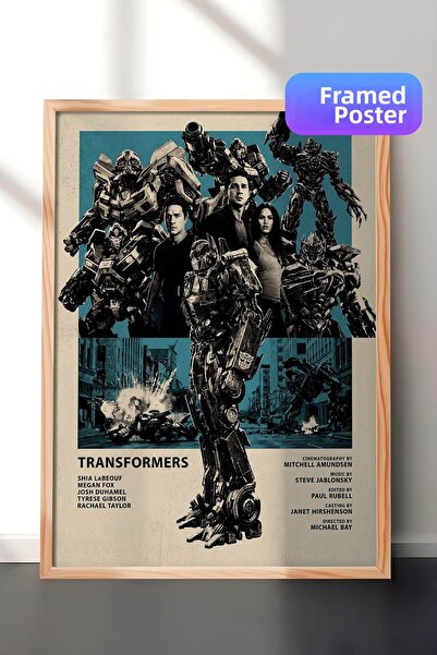 Postifull Αφίσα με ξύλινο πλαίσιο Transformers, Πίνακας Κινηματογράφου και Τη...
