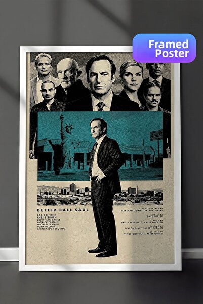 Postifull Αφίσα Better Call Saul με λευκό πλαίσιο, Πίνακας κινηματογράφου και...