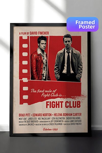 Postifull Αφίσα Fight Club με μαύρο πλαίσιο, Πίνακας κινηματογράφου και τηλεο...