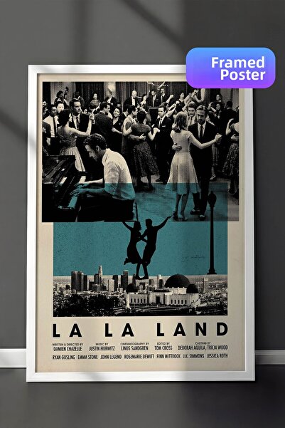 Postifull Αφίσα La La Land με λευκό πλαίσιο, Πίνακας κινηματογράφου και τηλεο...