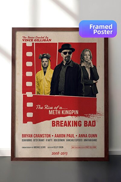 Postifull Αφίσα Breaking Bad με καφέ πλαίσιο, Πίνακας κινηματογράφου και τηλε...
