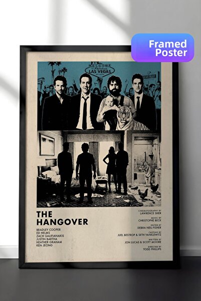 Postifull Αφίσα The Hangover με μαύρο πλαίσιο, Πίνακας Κινηματογράφου και Τηλ...