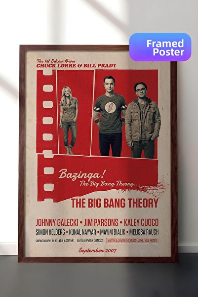 Postifull The Big Bang Theory Αφίσα με καφέ πλαίσιο, Πίνακας Κινηματογράφου κ...