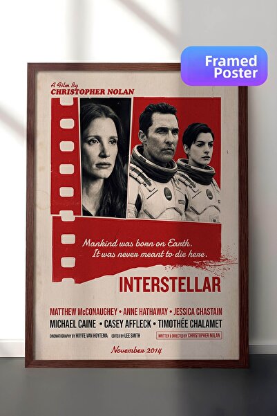 Postifull Αφίσα με καφέ πλαίσιο Interstellar, Πίνακας Κινηματογράφου και Τηλε...