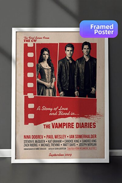 Postifull The Vampire Diaries Αφίσα με λευκό πλαίσιο, Πίνακας Κινηματογράφου ...