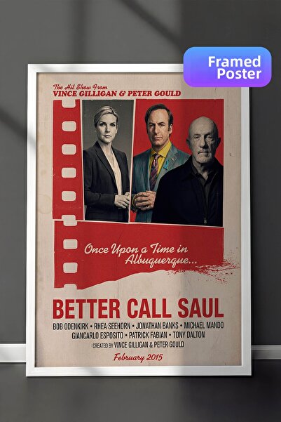 Postifull Αφίσα Better Call Saul με λευκό πλαίσιο, Πίνακας κινηματογράφου και...