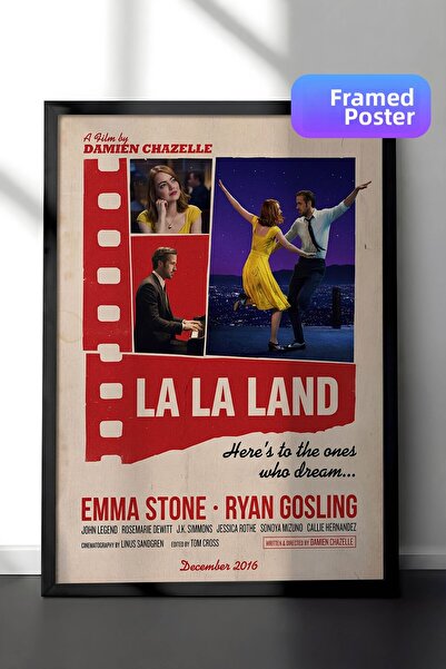 Postifull Αφίσα La La Land με μαύρο πλαίσιο, Πίνακας Κινηματογράφου και Τηλεο...