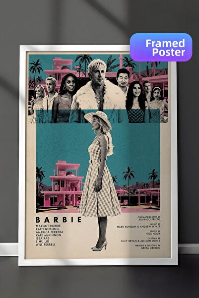 Postifull Αφίσα Barbie με λευκό πλαίσιο, Πίνακας κινηματογράφου και τηλεοπτικ...