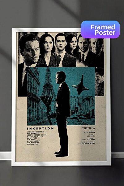 Postifull Αφίσα Inception με λευκό πλαίσιο, Πίνακας Κινηματογράφου και Τηλεοπ...