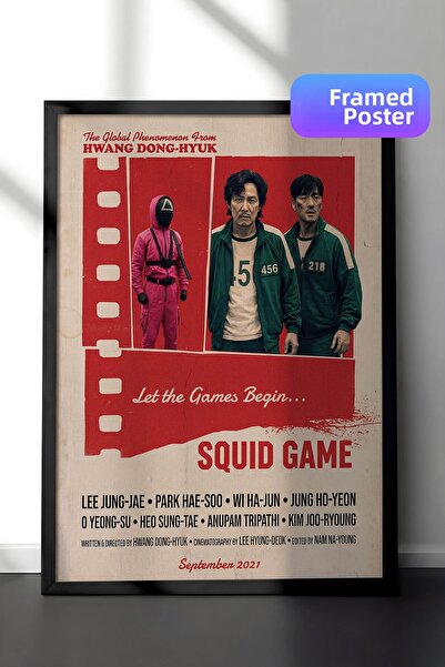 Postifull Αφίσα Squid Game με μαύρο πλαίσιο, Πίνακας Κινηματογράφου και Τηλεο...