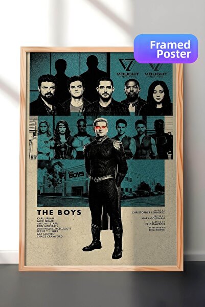 Postifull The Boys Ξύλινη Αφίσα με Πλαίσιο, Πίνακας Κινηματογράφου και Τηλεοπ...