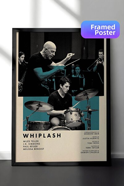 Postifull Αφίσα Whiplash με μαύρο πλαίσιο, Πίνακας κινηματογράφου και τηλεοπτ...