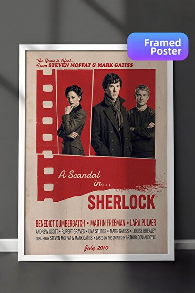 Postifull Αφίσα με λευκό πλαίσιο Σέρλοκ, Πίνακας Κινηματογράφου και Τηλεοπτικ...