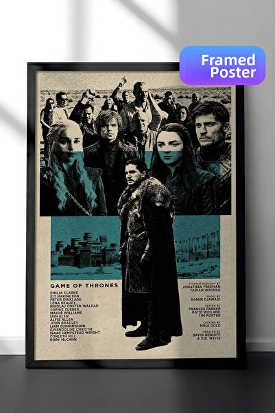 Postifull Αφίσα Game of Thrones με μαύρο πλαίσιο, Πίνακας κινηματογράφου και ...