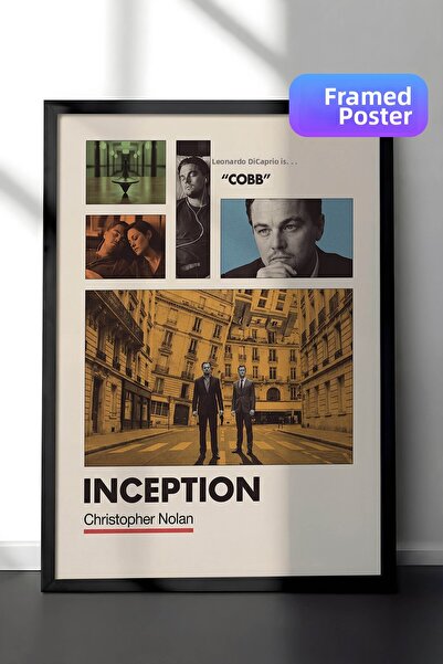 Postifull Αφίσα Inception με μαύρο πλαίσιο, Πίνακας Κινηματογράφου και Τηλεοπ...