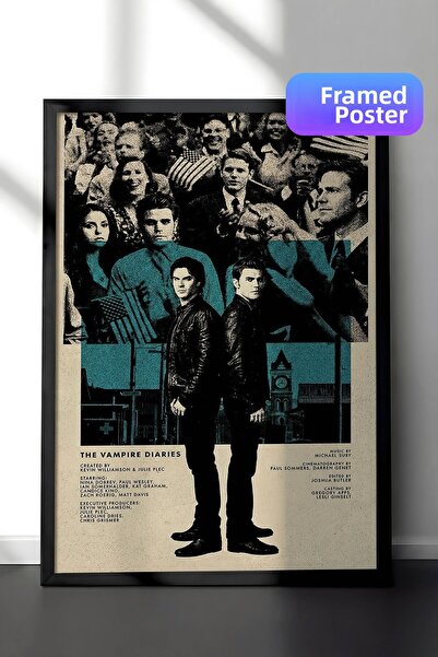 Postifull The Vampire Diaries Αφίσα με Μαύρο Πλαίσιο, Πίνακας Κινηματογράφου ...