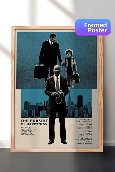 Postifull Η αναζήτηση της ευτυχίας, αφίσα με ξύλινο πλαίσιο, πίνακας κινηματο...