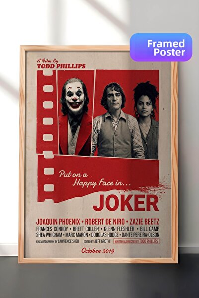 Postifull Αφίσα με ξύλινο πλαίσιο Τζόκερ, Πίνακας Κινηματογράφου και Τηλεοπτι...