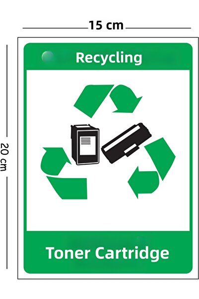 Mayeka Metal Recycle Cartridge Toner 15X20 cm Warning Work Safety Sign