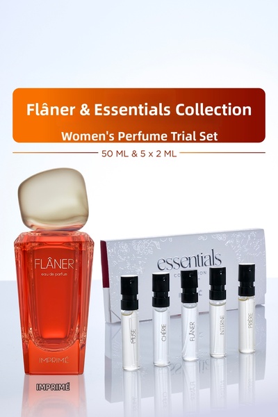 Imprime عطر فلانر للنساء 50 مل ومجموعة عطور مصغرة للتجربة 5 × 2 مل مجموعة نسائية