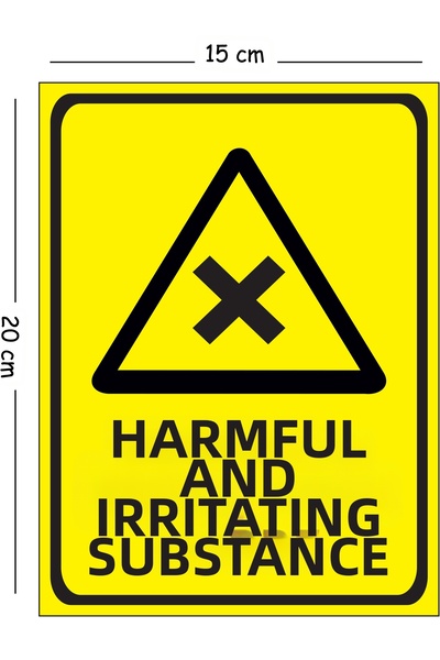 Mayeka Metal Warning Sign of Harmful and Irritating Substance 15X20 cm