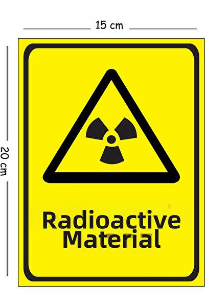 Mayeka Metal Radioactive Substance 15X20 cm Warning Work Safety Sign
