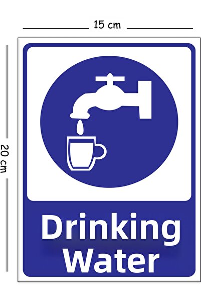 Mayeka Metal Drinking Water 15X20 cm Warning Occupational Safety Sign