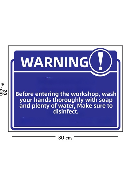 Mayeka Before Entering the Metal Manufacturing Area, Wash Your Hands with Soa...