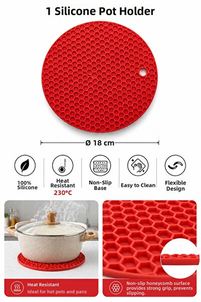 evolis kitchen قطعة واحدة من السيليكون المقاوم للحرارة والمضاد للحريق وغير ال...