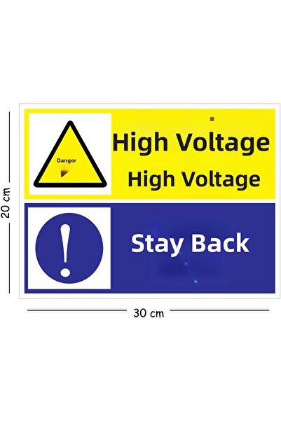 Mayeka Metal Danger High Voltage Keep Out 20X30 cm A4 Warning Work Safety Sign
