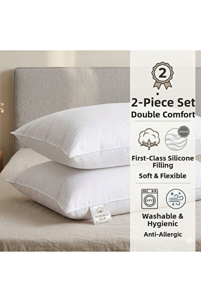 Mirayra Tekstil Σετ μαξιλαριών σιλικόνης Pofidik 2 τεμαχίων - Μαξιλάρι 50x70 ...