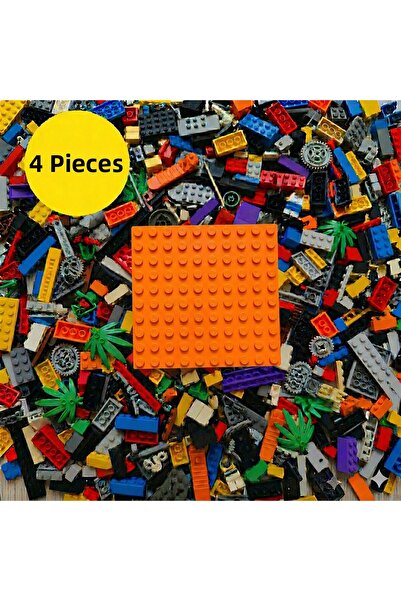 OyuncaklarÜlkesi Lego Compatible Classic Orange Floor Plate 8X8 cm 10X10 Dots...