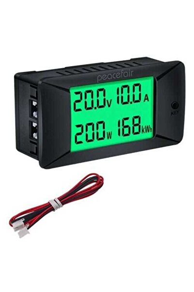 Peacefair PZEM-025 0-300V 300A Voltmetre Ampermetre - Batarya Kapasite Yöneti...