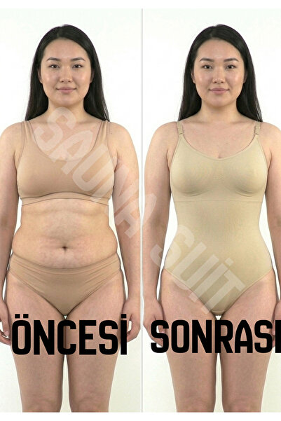 SAUNA SUIT Γυναικείο κορμάκι κορσέ με κουμπωτά 3 ζωνών |   Φόρμα χωρίς ραφή μ...