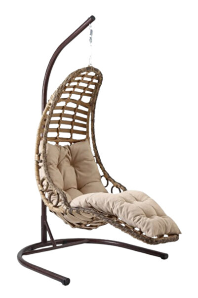 Lamba Bodrum Tekli Şık Tasarım Modern Rattan Salıncak – Dayanıklı ve Rahat