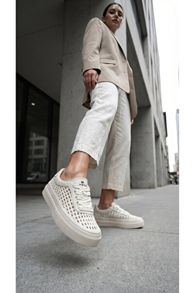 inizio Λευκά Πλεκτά Με υφή Γυναικεία Αθλητικά Παπούτσια EW2019