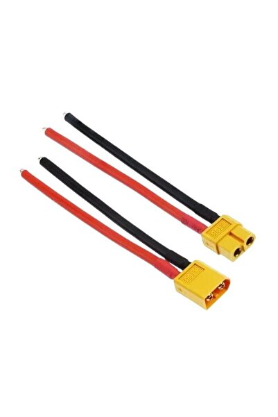 AMASS XT60 Dişi-Erkek Lipo Pil Şarj Kablosu Seti 10cm