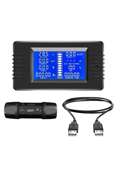 Genel Markalar PZEM-015 8-120V 50A Voltmetre Ampermetre - Batarya Kapasite Yö...