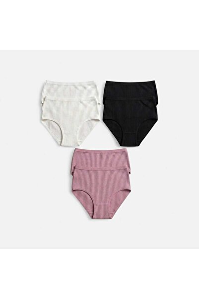 vintisse 6lı Set Fitilli Bambu Kadın İç Çamaşırı XL/XXL %98 Pamuk %2 Elasten